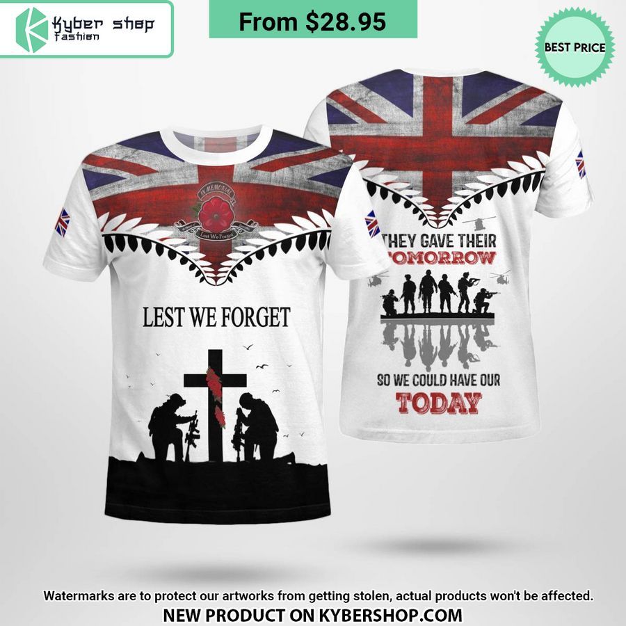 England Flag Lest We Forget Shirt, Hoodie