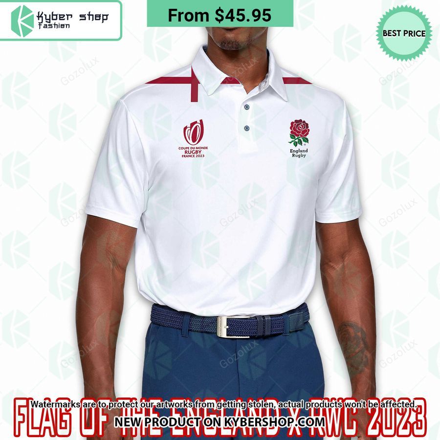 England Flag Rugby World Cup Polo Shirt