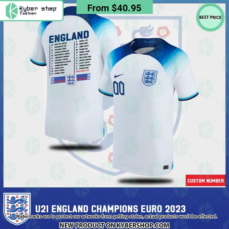 England Football Champions Euro 2023 Jersey