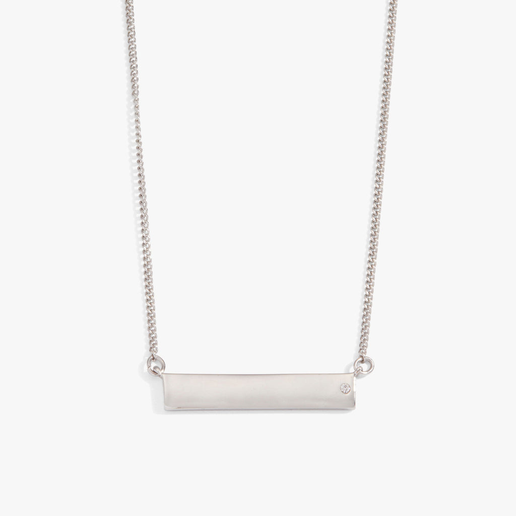 Bar Necklace Crystal Accent T-Shirts