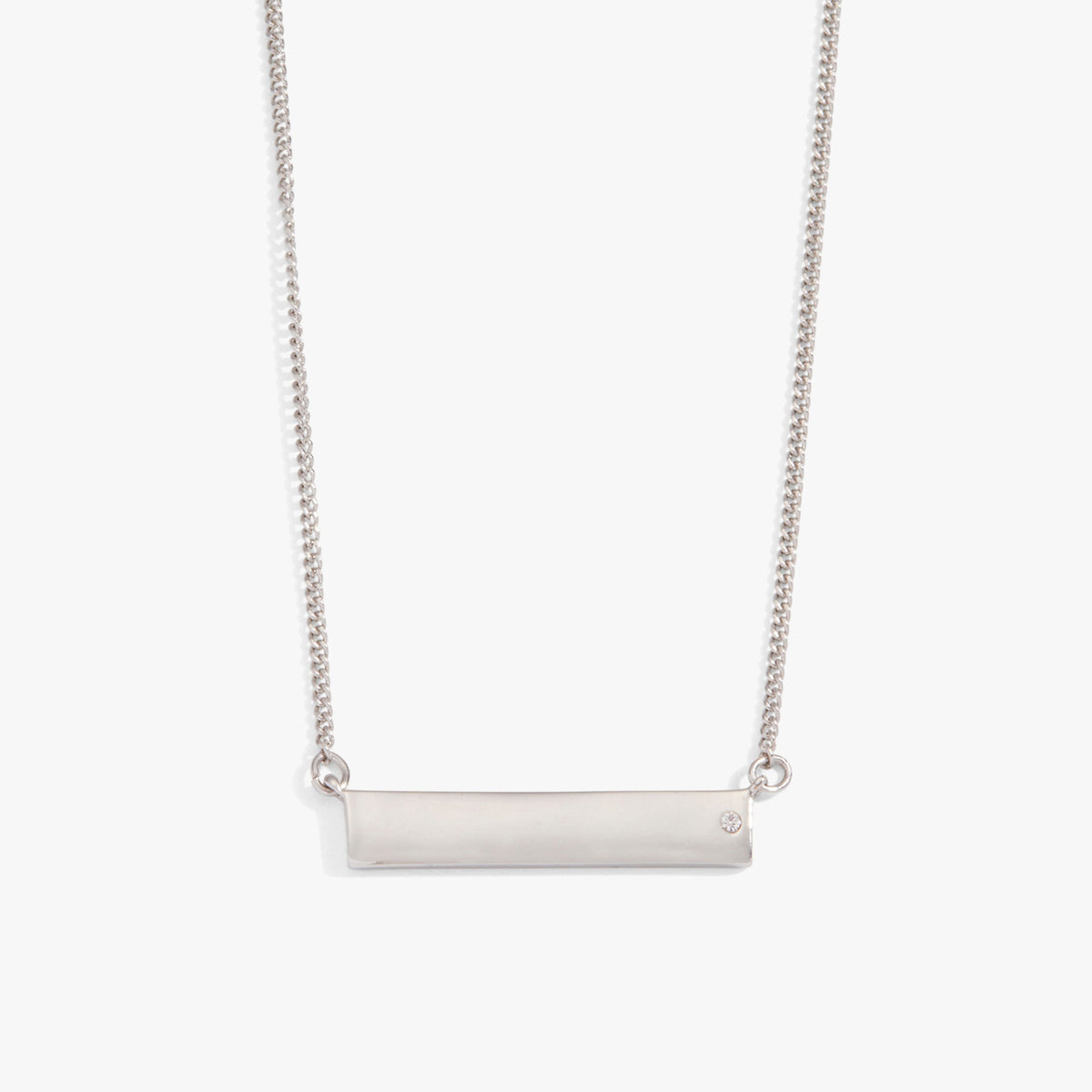 Bar Necklace Crystal Accent T-Shirts