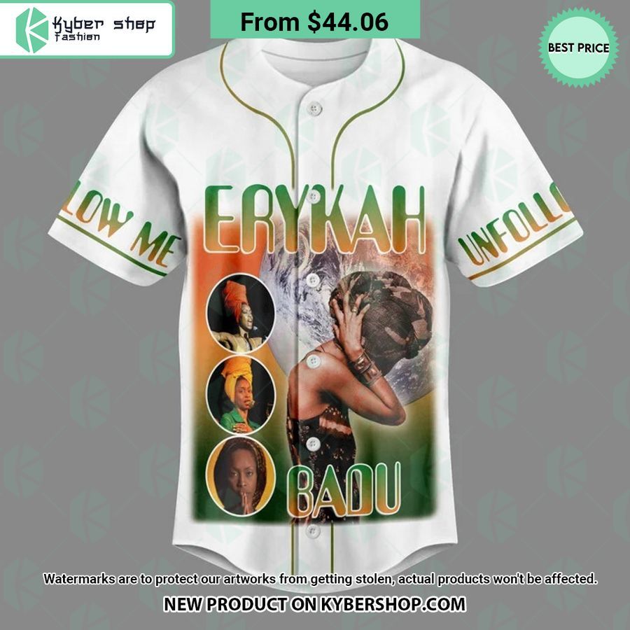 Erykah Badu With Yasiin Bey Baseball Jersey