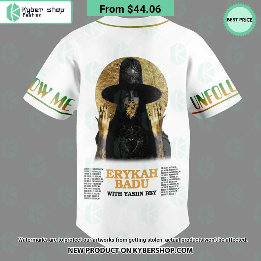 Erykah Badu With Yasiin Bey Baseball Jersey