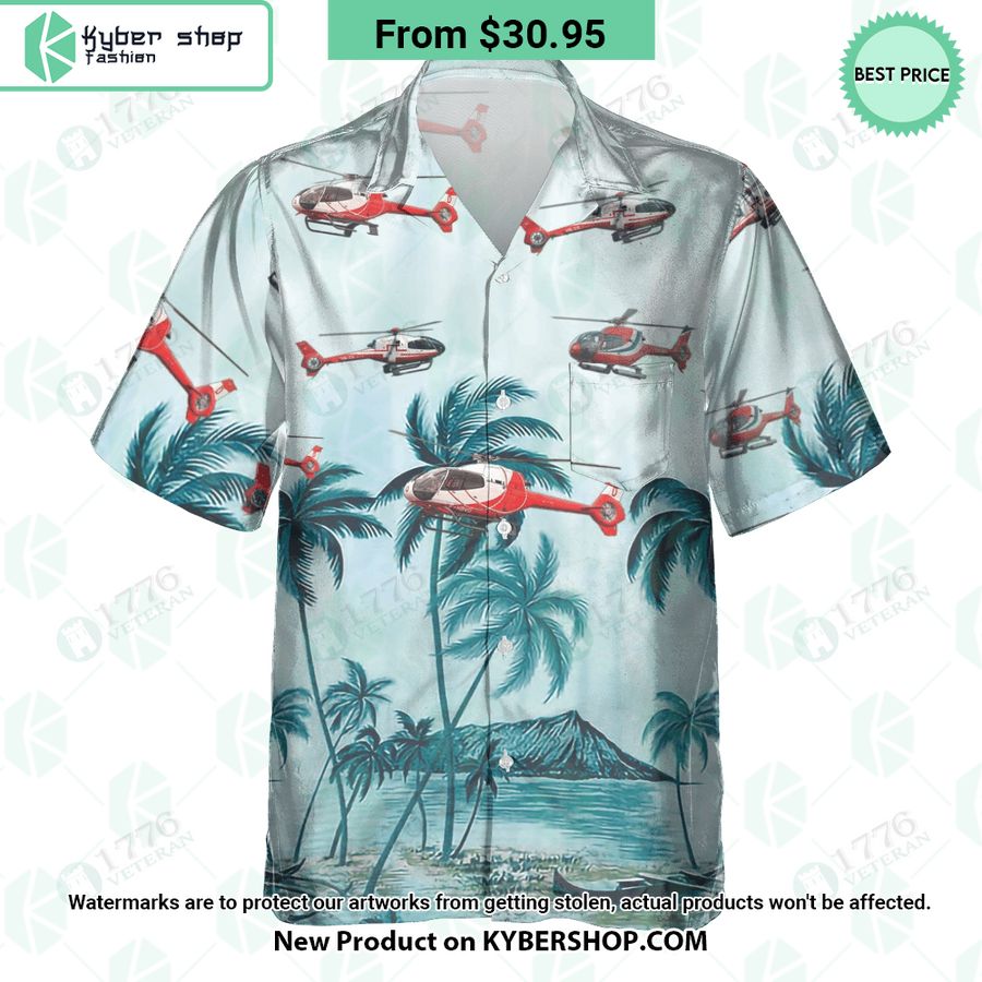 Eurocopter EC120 Colibri Palm Hawaiian Shirt