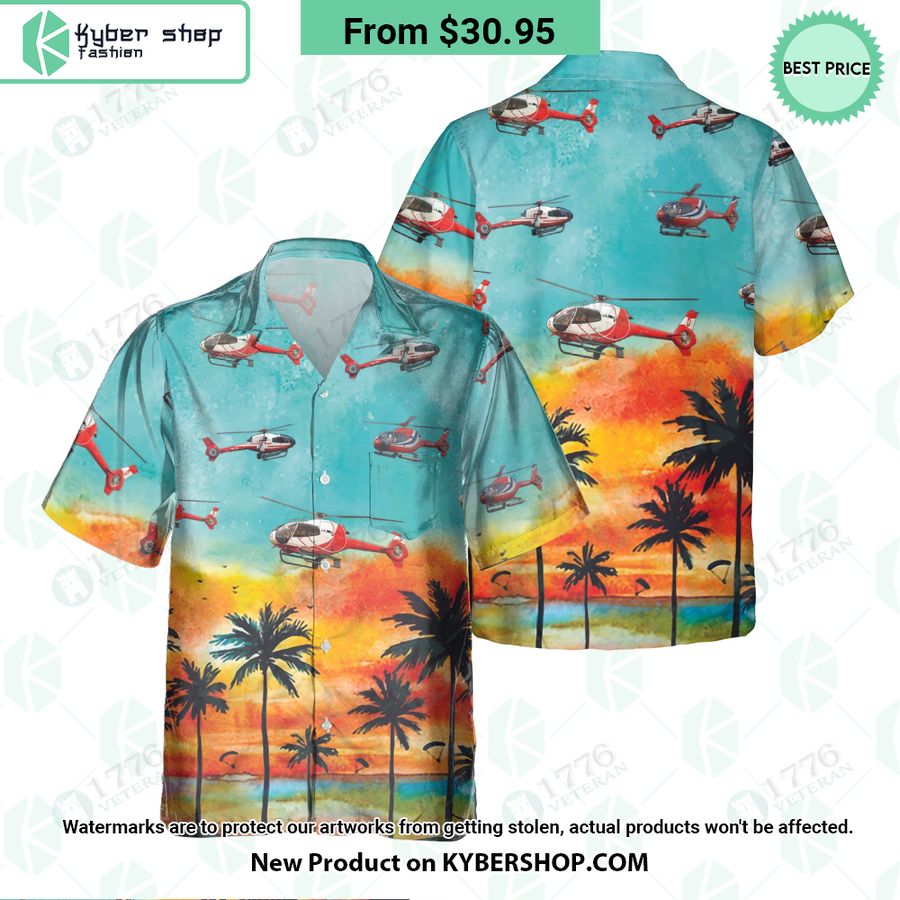 Eurocopter EC120 Colibri Sunset Hawaiian Shirt