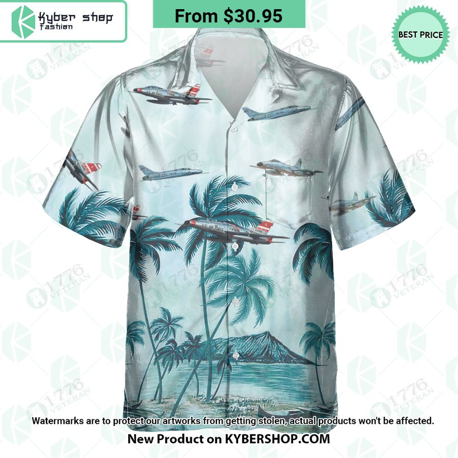F-100 Super Sabre Palm Hawaiian Shirt