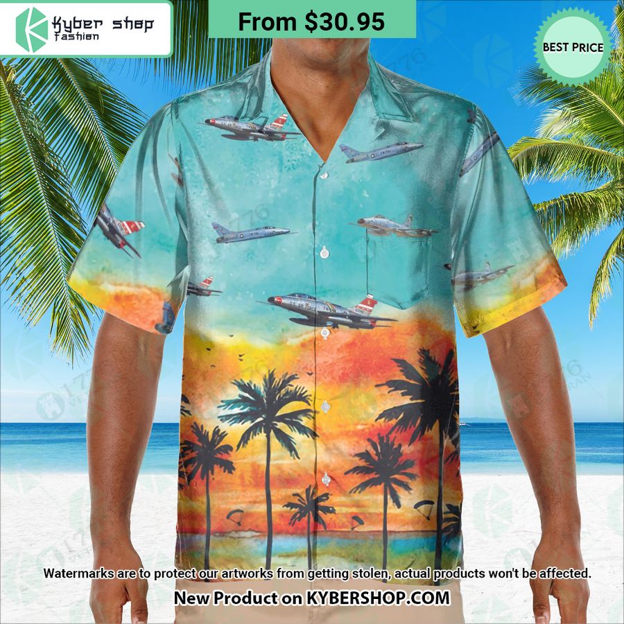 F-100 Super Sabre Sunset Hawaiian Shirt