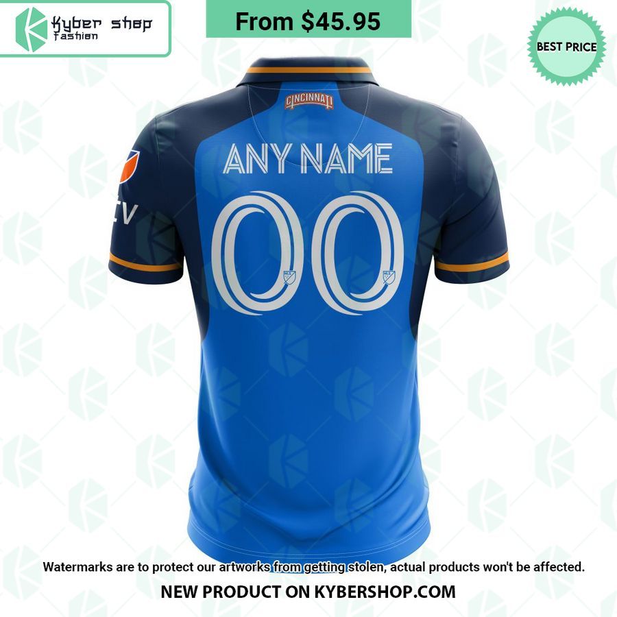 FC Cincinnati 2023 Home River MLS CUSTOM Polo Shirt