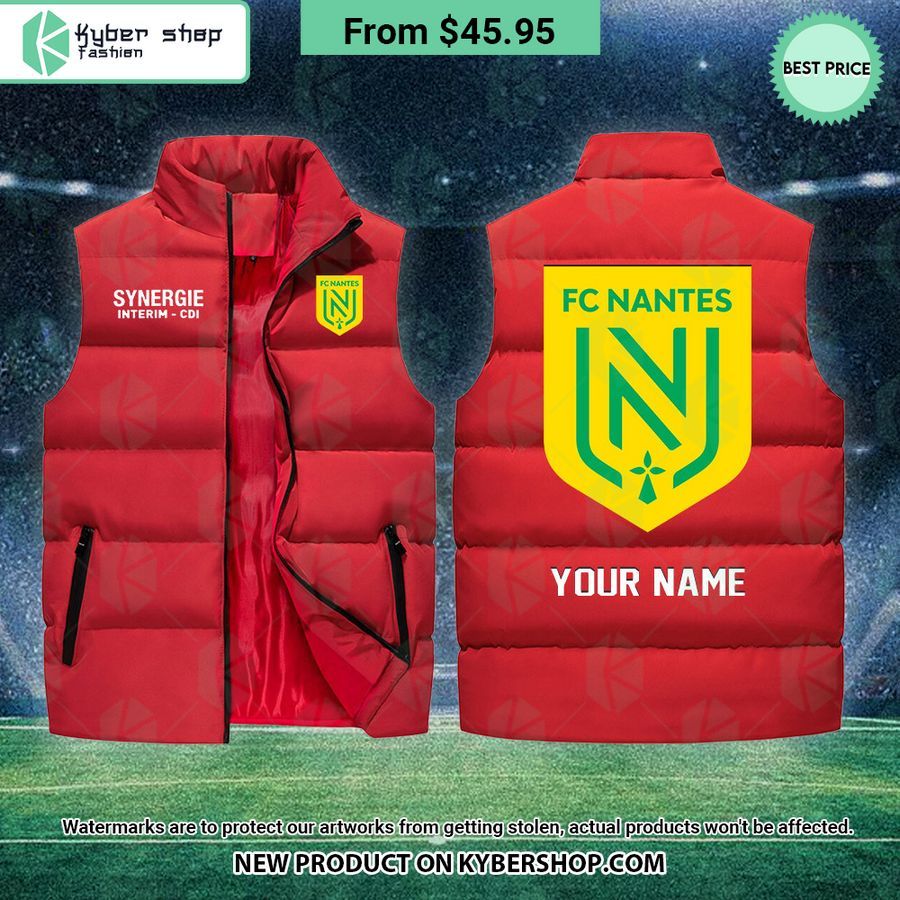 FC Nantes CUSTOM Sleeveless Puffer Down Jacket