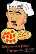 Fear Of Pepperoni Pizza Print Unisex , , , Long Sleeve Tee