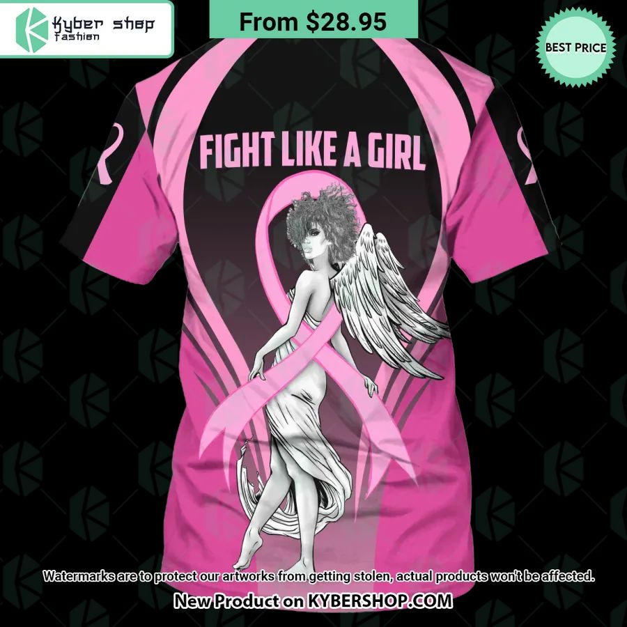 Fight Like A Girl Breast Cancer Awareness Angel T Shirt