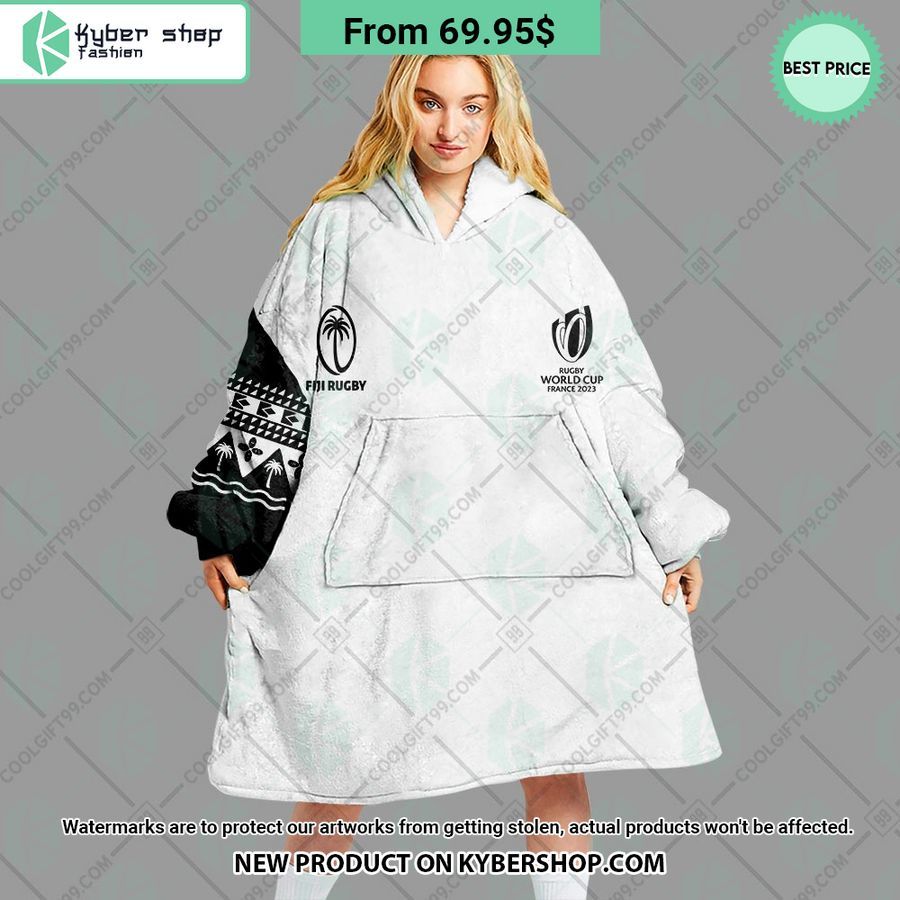 Fiji Rugby Home Jersey Rugby World Cup 2023 CUSTOM Blanket Hoodie