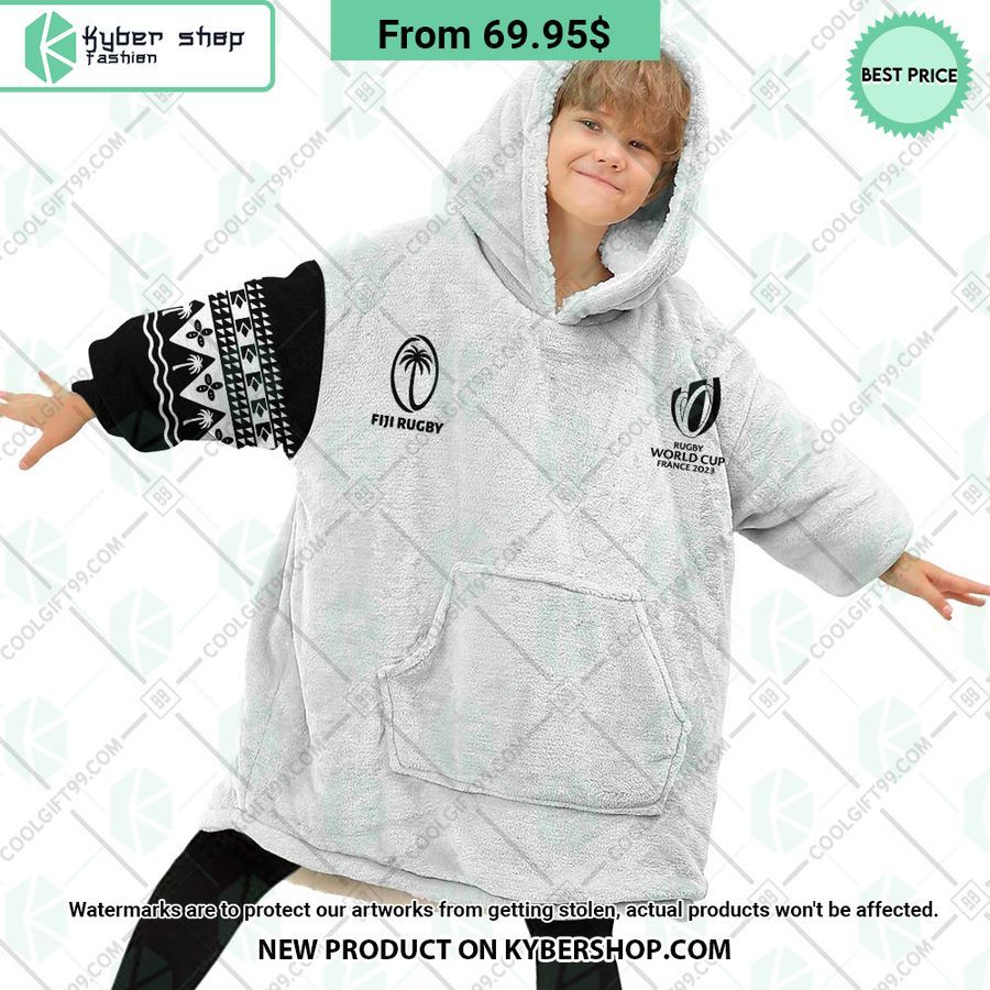 Fiji Rugby Home Jersey Rugby World Cup 2023 CUSTOM Blanket Hoodie