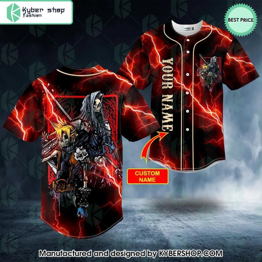 Final Fantasy Game Skull CUSTOM Baseball Jersey