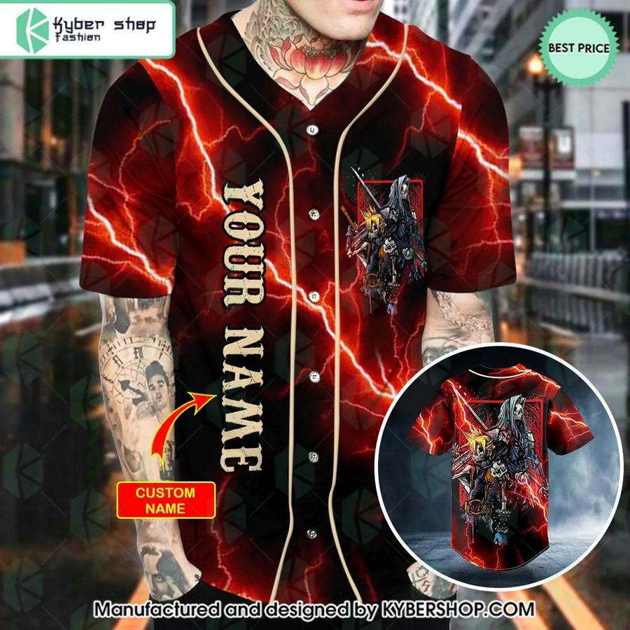 Final Fantasy Game Skull CUSTOM Baseball Jersey