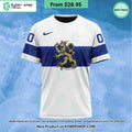 Finland National Ice Hockey White Hoodie, Shirt