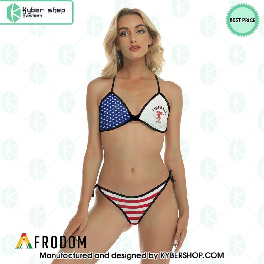 Fireball Whisky US Flag Bikini Set
