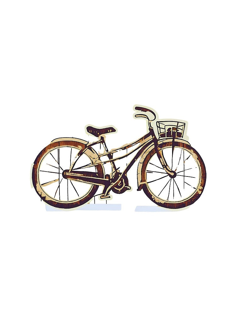 Bicycle Image in Retro Style by KINGSMILESTORE Unisex , , , Long Sleeve Tee