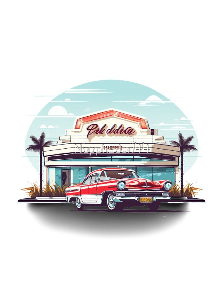 Retro Diner by Nopphadon44 Unisex , , , Long Sleeve Tee