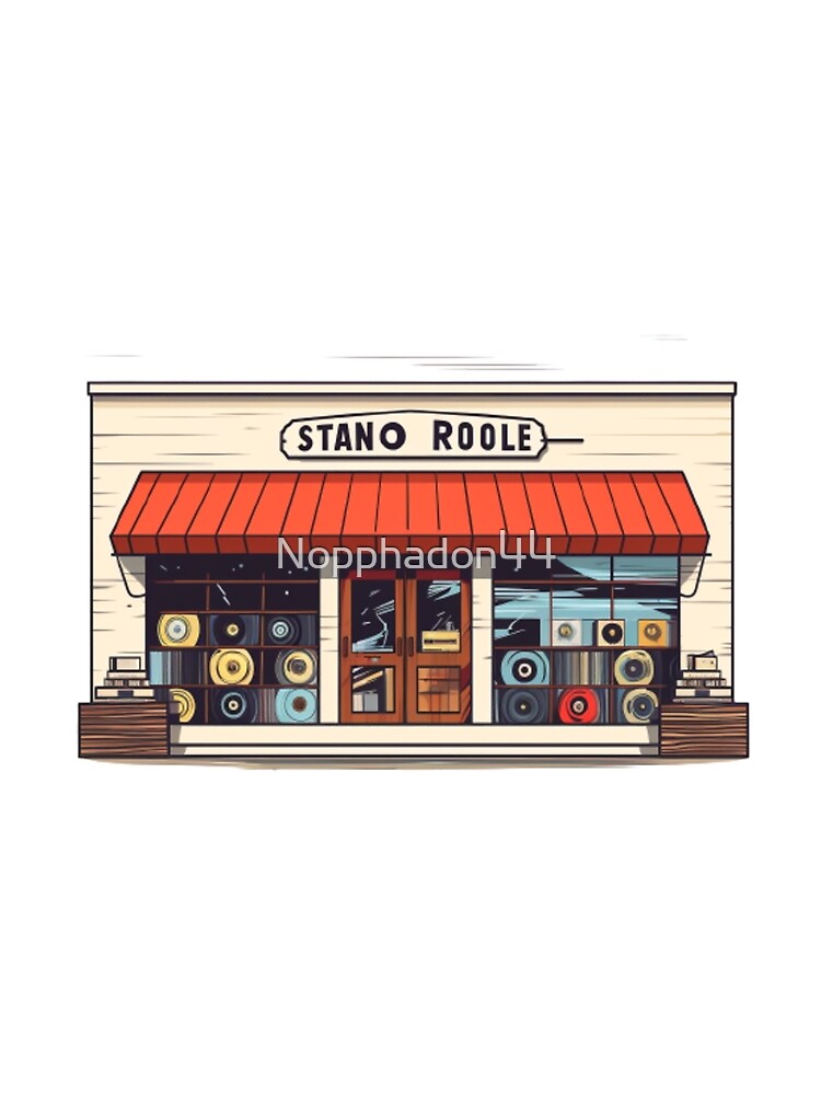 Retro record store by Nopphadon44 Unisex , , , Long Sleeve Tee