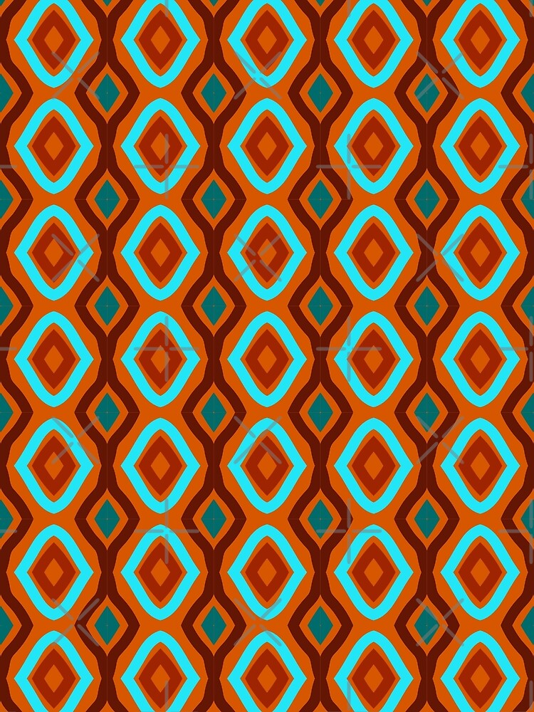 Ethnic Retro Diamond Pattern Print by aprilsims Unisex , , , Long Sleeve Tee