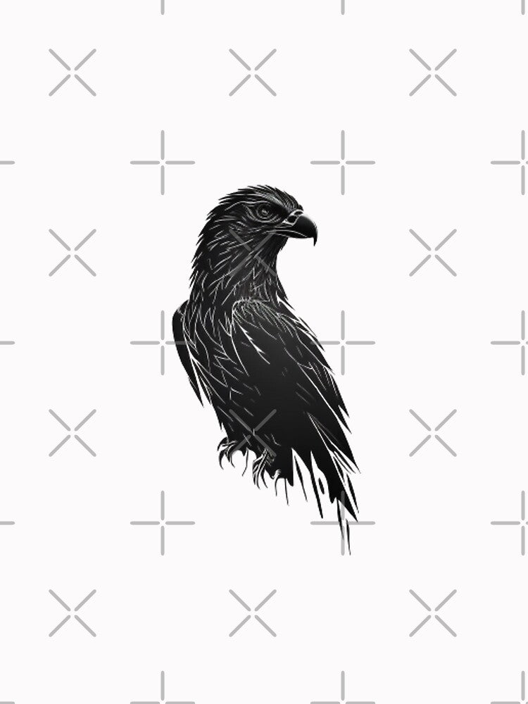 black eagle sticker by majed hijazy Unisex , , , Long Sleeve Tee