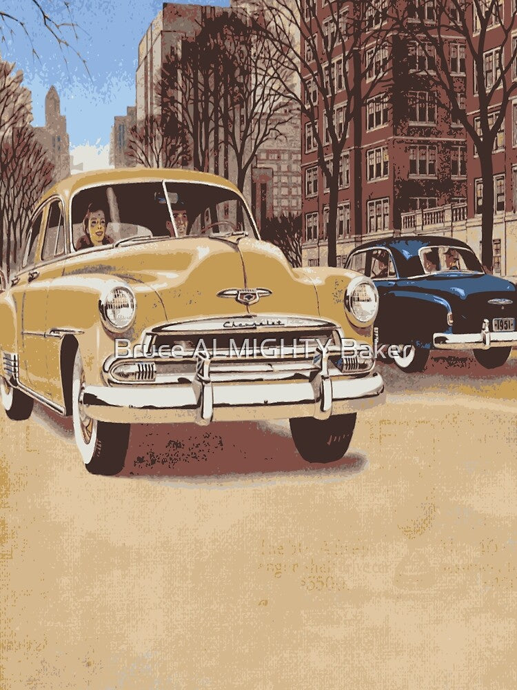 RETRO CAR Pop Art by Bruce ALMIGHTY Baker Unisex , , , Long Sleeve Tee