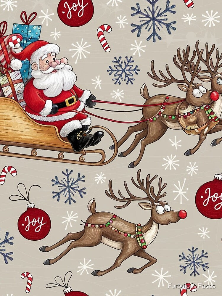 Festive Christmas Pattern by Furbulous Faces