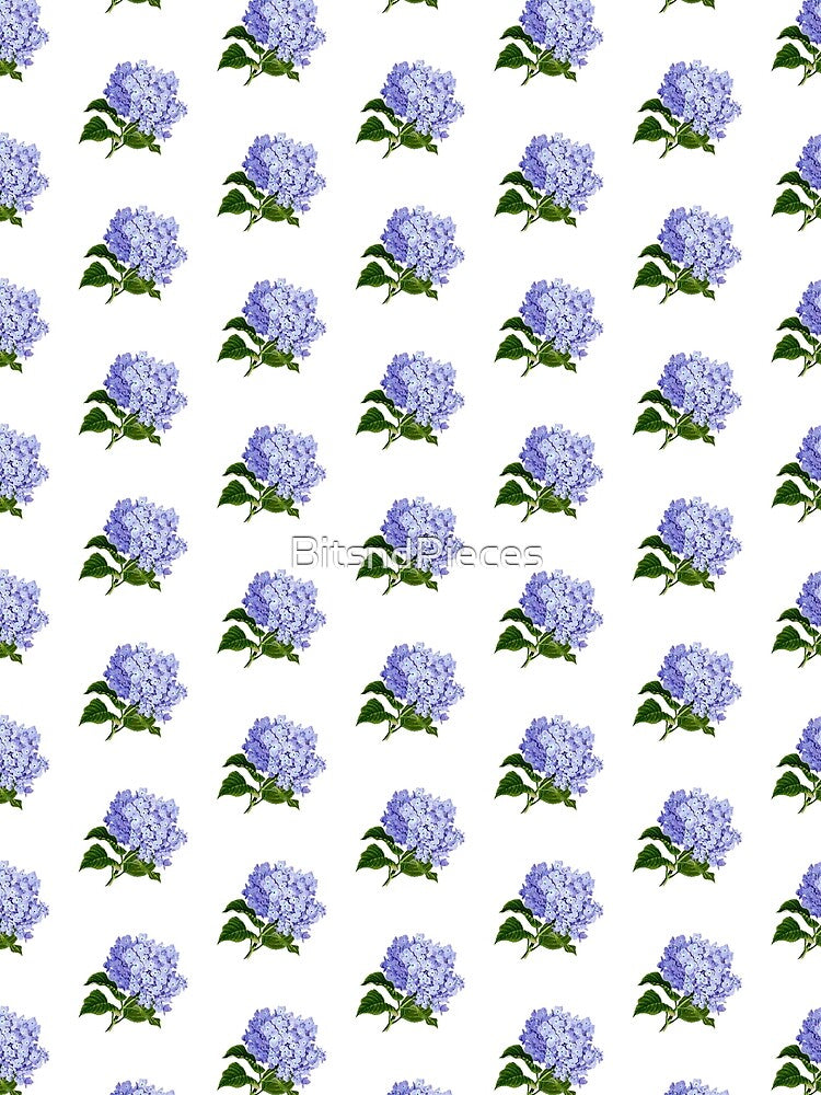 Blue Vintage Inspired Flower by BitsndPieces Unisex , , , Long Sleeve Tee