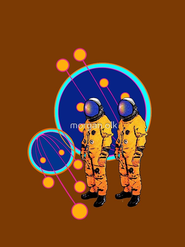 Retro Spacemen 1 by morgan olk Unisex , , , Long Sleeve Tee