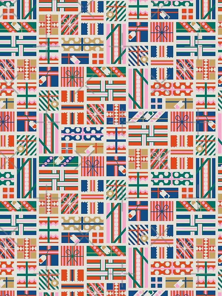 Christmas Gift Pattern by THE PRINTED SQUARE STUDIO