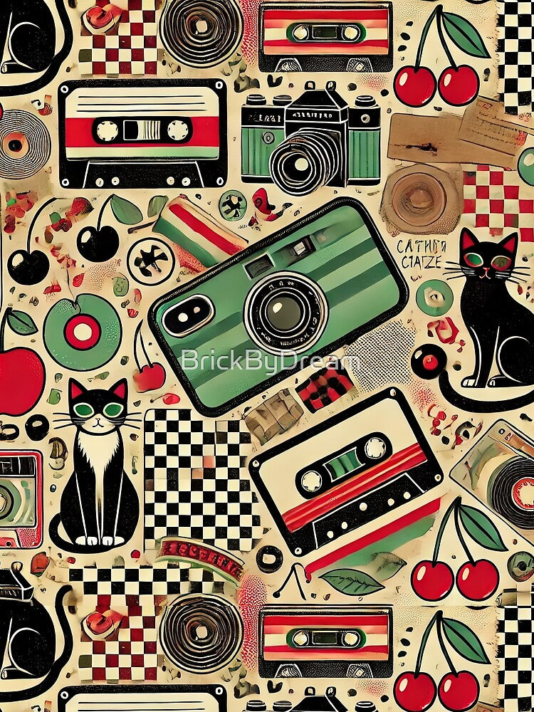 Retro Mashup by BrickByDream Unisex , , , Long Sleeve Tee