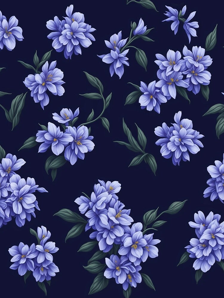 Angelonia Flower Pattern by STYLESHOWIN Unisex , , , Long Sleeve Tee