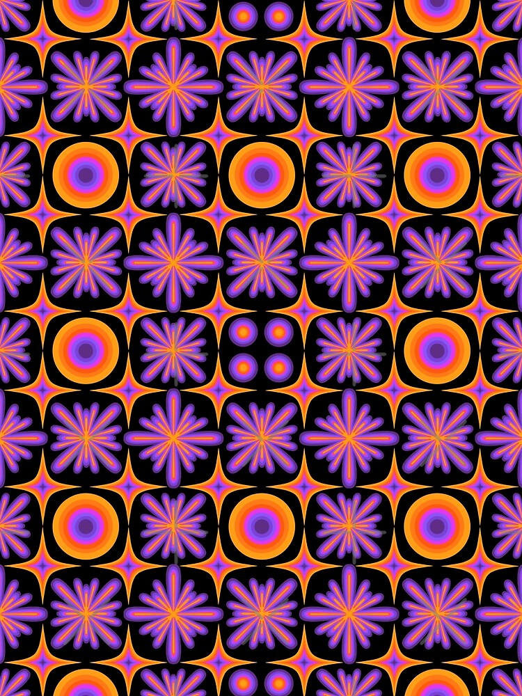 Retro Dream - orange and purple by TheGuidedPixie Unisex , , , Long Sleeve Tee