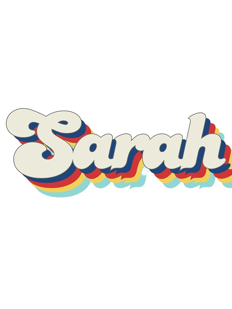 Retro Name Art (Sarah) by Made by Marley Unisex , , , Long Sleeve Tee
