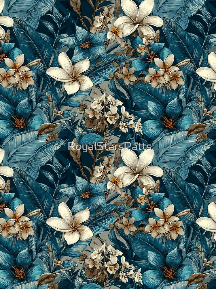 Cute Tropical Flower Print - Flower Bouquet Pattern - Gifts For Guys by RoyalStarsPatts Unisex , , , Long Sleeve Tee