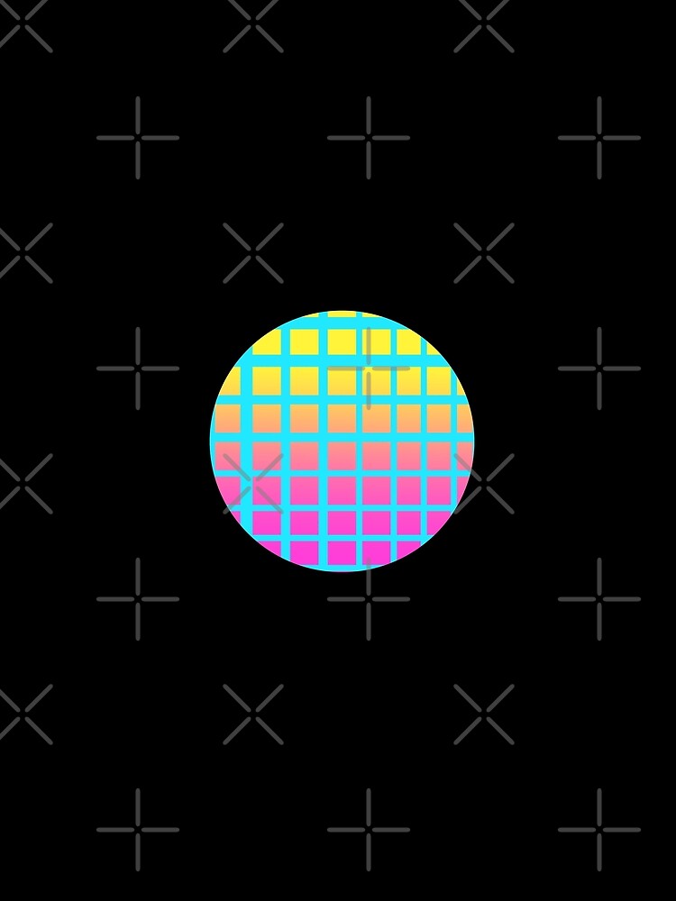 RETRO WAVE, SYNTH WAVE 80S Theme, Pattern by enigma3a Unisex , , , Long Sleeve Tee