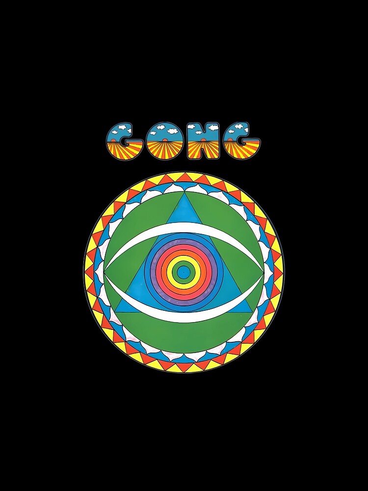 G.o.ng Psychedelic Space Rock Inspired Artwork With Cosmic Vibes by MaverickFerry Unisex , , , Long Sleeve Tee