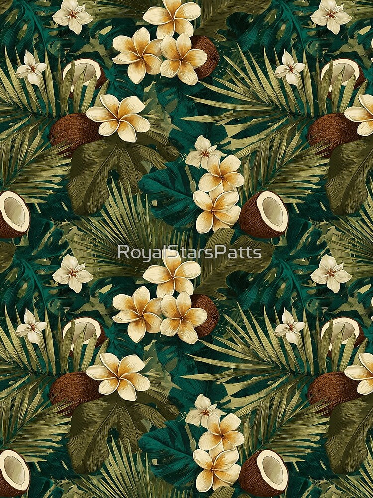 Minimalistic Tropical Floral - Flower Garden Pattern - Gifts For Girlfriend by RoyalStarsPatts