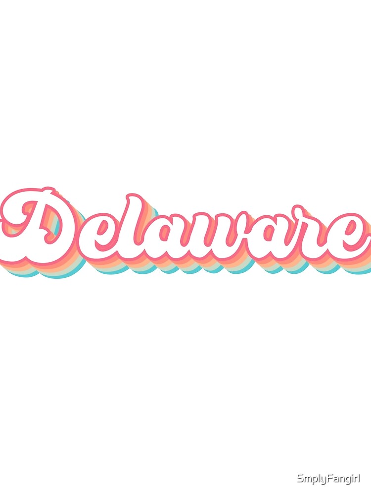 Retro Delaware by SmplyFangirl Unisex , , , Long Sleeve Tee