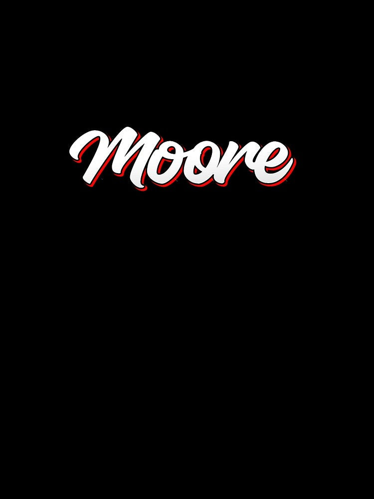 Retro Moore Name Label (Black) by KACIIBARN Unisex , , , Long Sleeve Tee