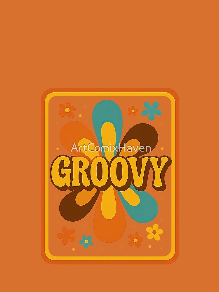 Groovy Retro Floral Explosion Design by ArtComixHaven Unisex , , , Long Sleeve Tee