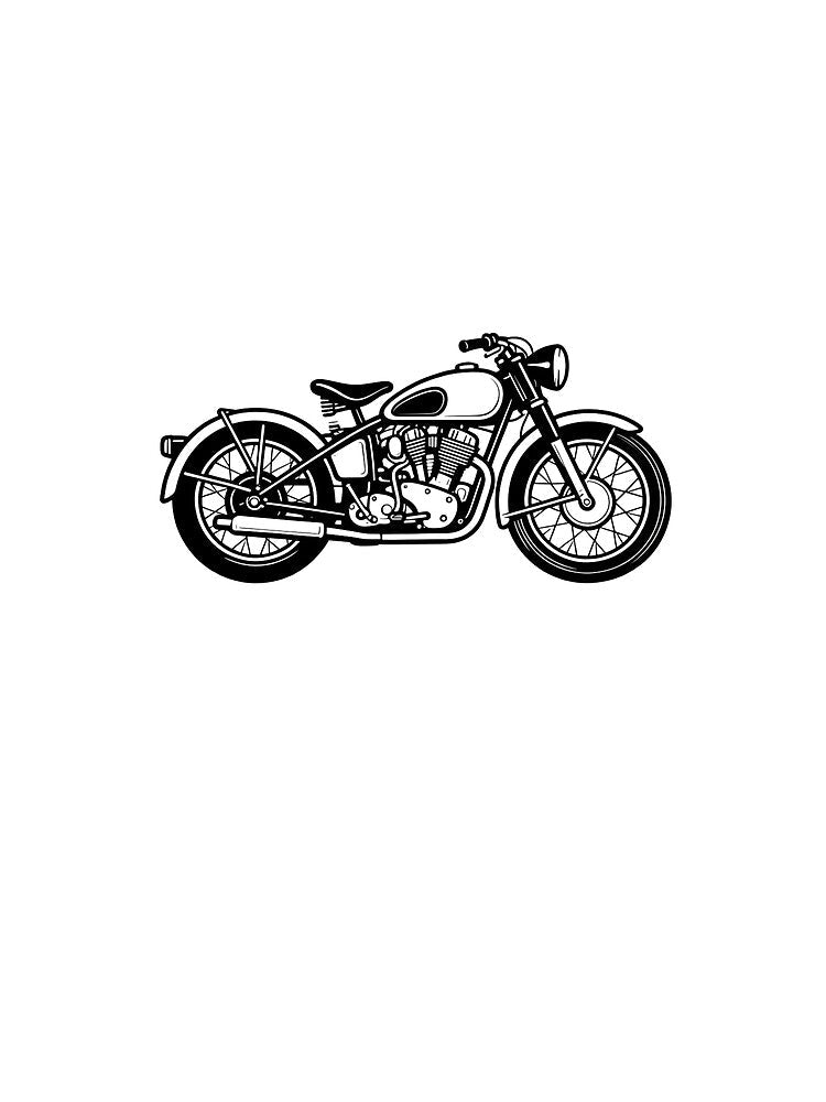 Retro Motorcycle Design Shirt for Riders by RobCreatives Merch Services Unisex , , , Long Sleeve Tee