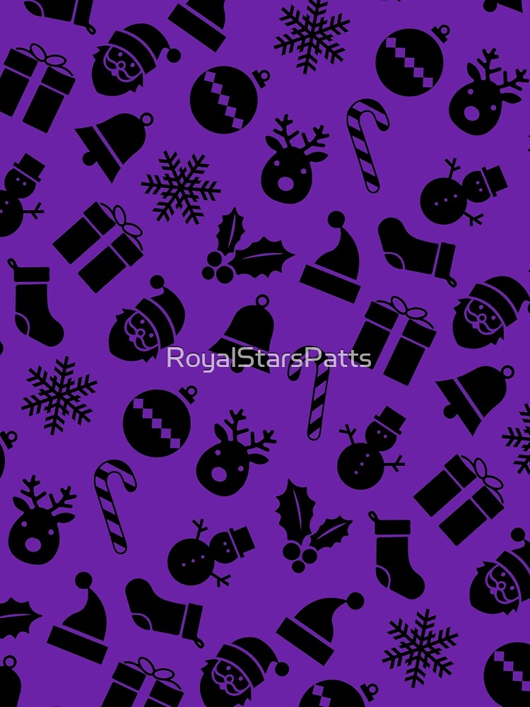 Purple Elf Winter Merry Christmas Holiday Pattern    - Mother'S Day Gift Ideas by RoyalStarsPatts