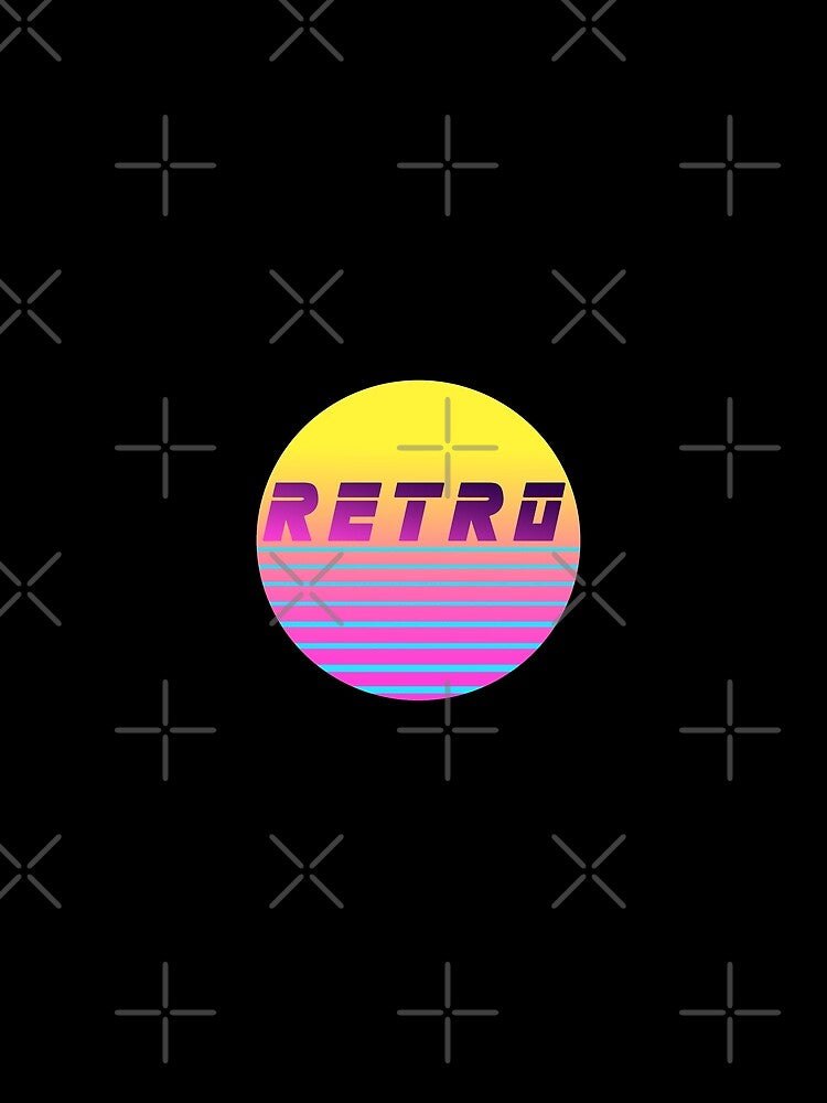 RETRO WAVE,STYLE SYNTH WAVE 80S Theme, Pattern by enigma3a Unisex , , , Long Sleeve Tee