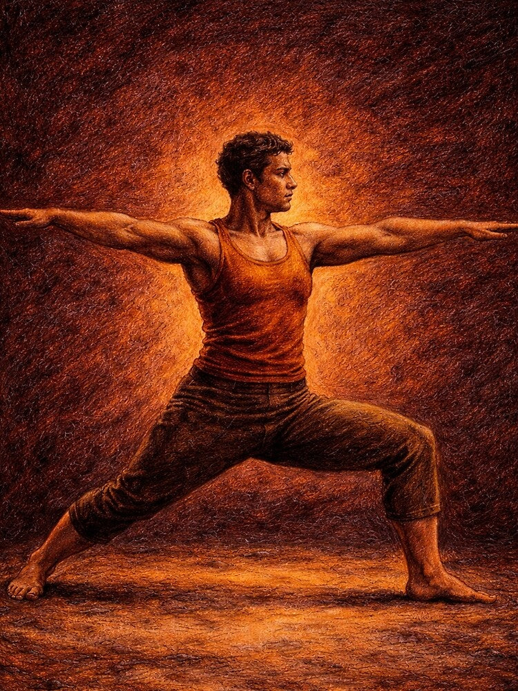 Warrior II yoga pose by chihuahuashower Unisex , , , Long Sleeve Tee
