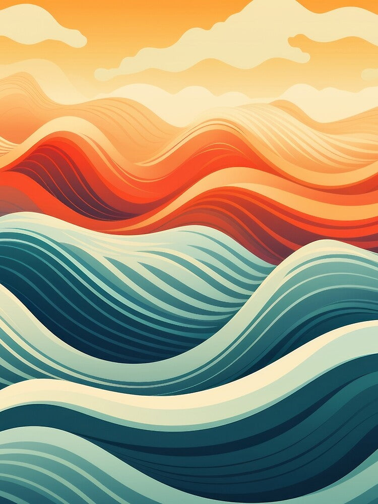 Retro Waves Old School Classic Vintage Vibes by PaperScaped Unisex , , , Long Sleeve Tee