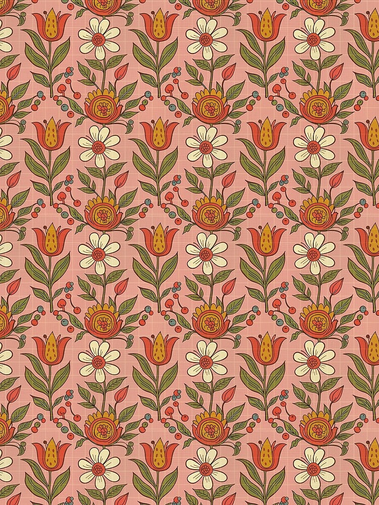 Vintage Bloom – Seamless Floral Pattern by tviyluv Unisex , , , Long Sleeve Tee