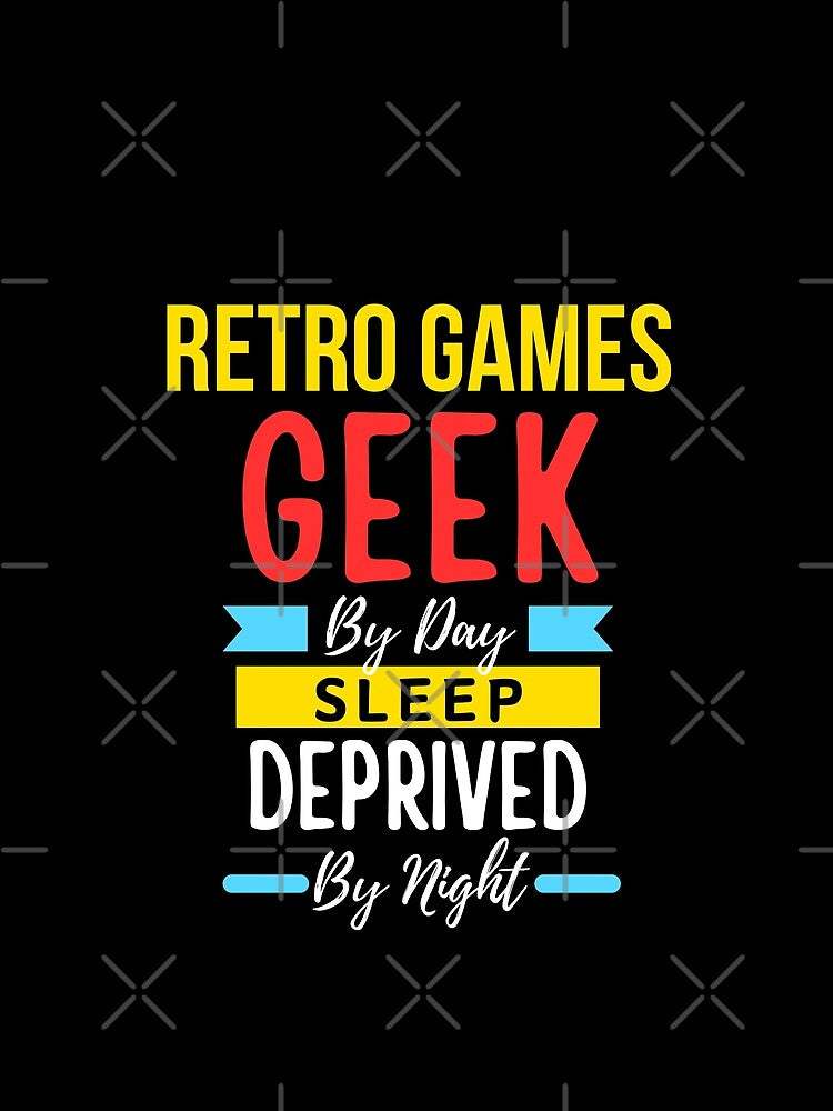 Retro games geek by day sleep deprived by night by annoying-shirts Unisex , , , Long Sleeve Tee