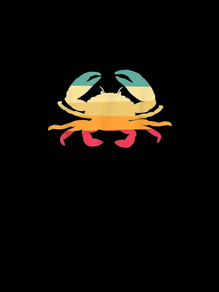 Crab Retro Vintage by shirleyfinley Unisex , , , Long Sleeve Tee